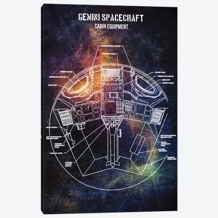 Gemini Spacecraft Pro Canvas Print #JFD188} by Joseph Fernando Canvas Art Print