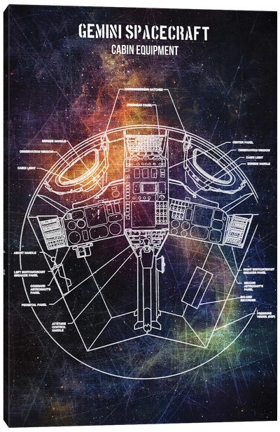 Gemini Spacecraft Pro Canvas Art Print - Joseph Fernando