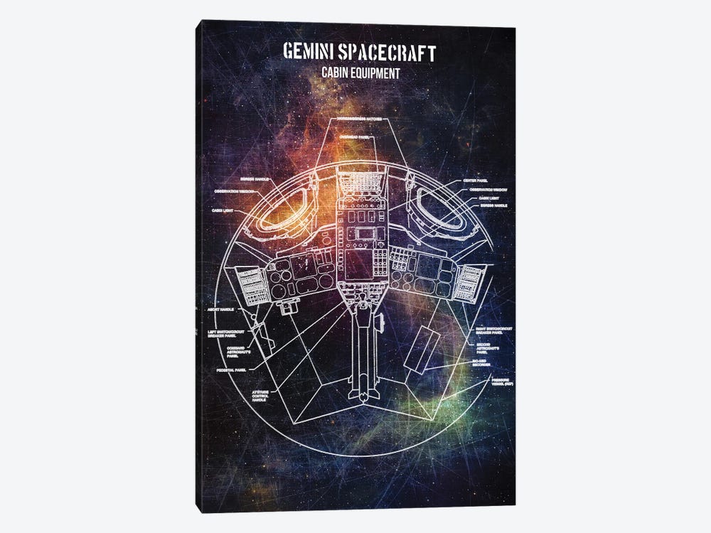 Gemini Spacecraft Pro by Joseph Fernando 1-piece Canvas Art Print