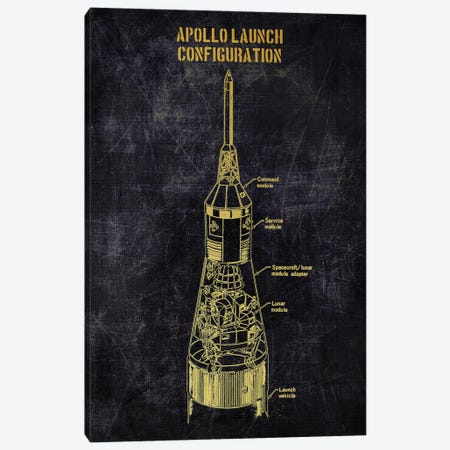 Apollo Launch Gold Canvas Print #JFD196} by Joseph Fernando Canvas Print
