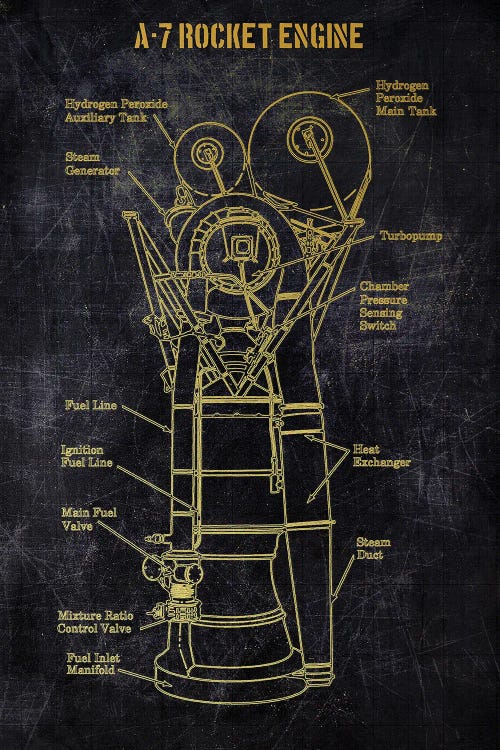 A-7 Rocket Engine Gold