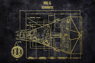 Big G Schematic by Joseph Fernando art print