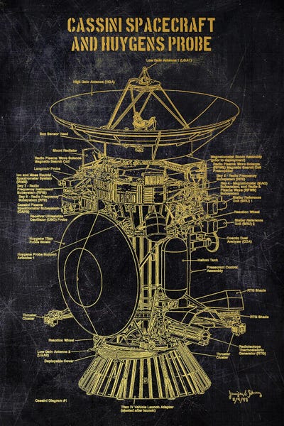 Cassini Spacecraft by Joseph Fernando art print