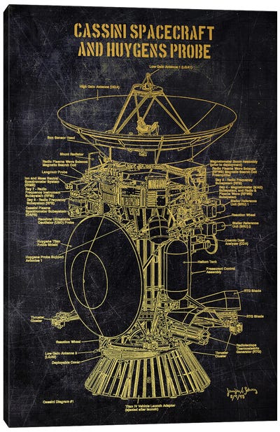 Cassini Spacecraft Canvas Art Print - Joseph Fernando