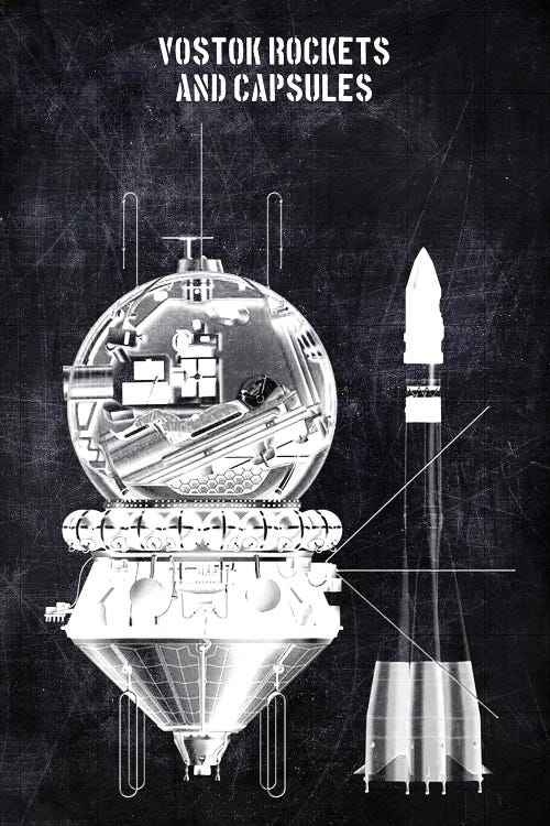 Vostok Rockets by Joseph Fernando wall art