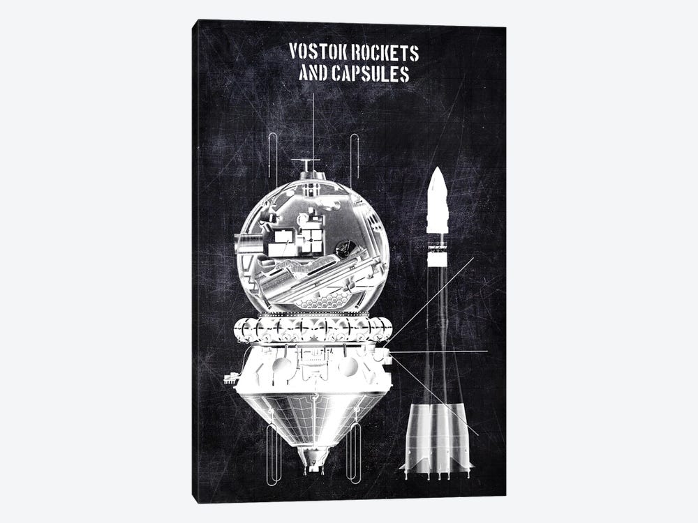 Vostok Rockets by Joseph Fernando 1-piece Canvas Artwork