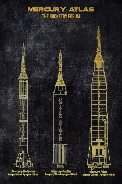 Mercury Atlas by Joseph Fernando art print