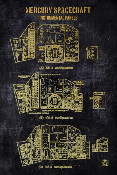 Mercury Spacecraft Configuration by Joseph Fernando canvas print