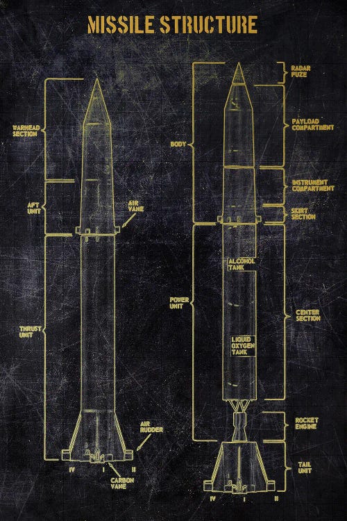 Missile Structure Canvas Print by Joseph Fernando | iCanvas