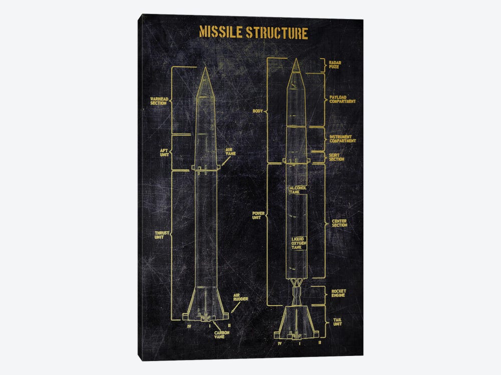 Missile Structure by Joseph Fernando 1-piece Canvas Wall Art