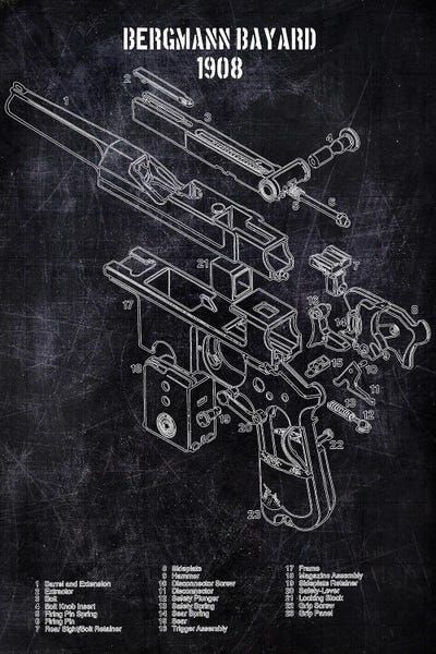 Weapon Blueprints: Bergmann Bayard by Joseph Fernando