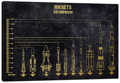 Rockets Collection Canvas Art Print - Joseph Fernando