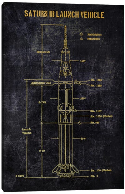 Saturn 1b Launch Vehicle Canvas Art Print - Joseph Fernando