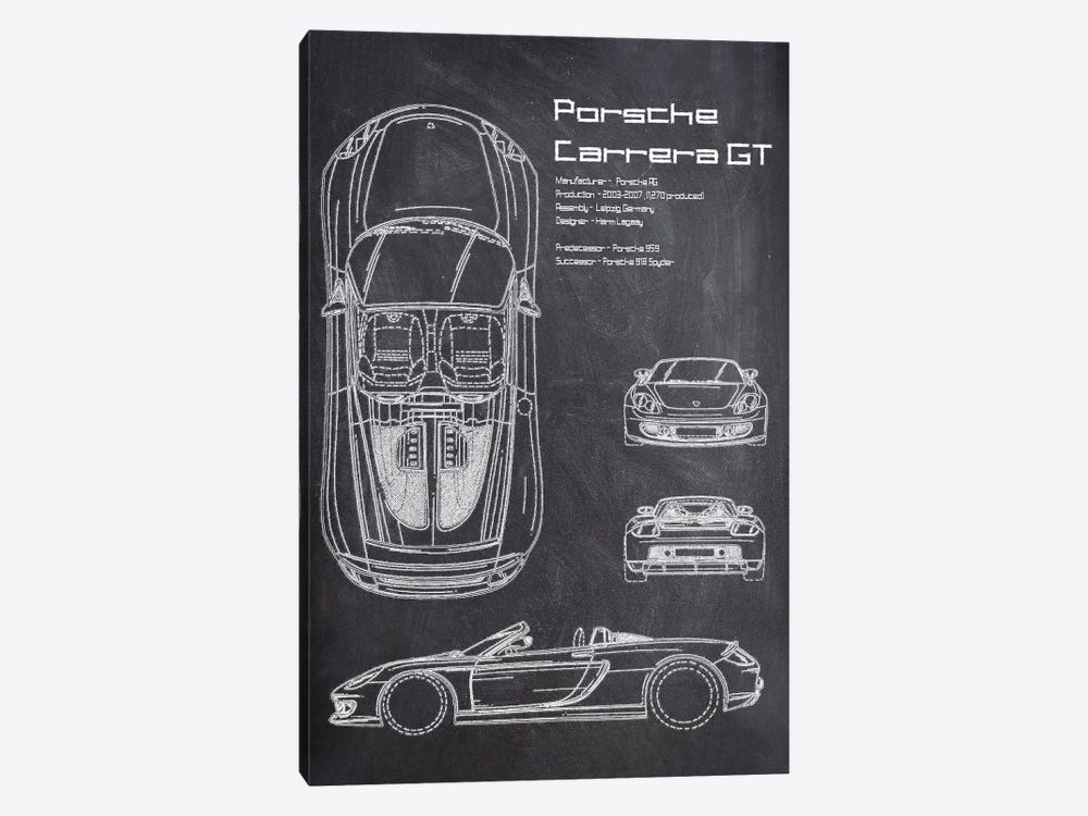 Porsche Carrera Gt by Joseph Fernando 1-piece Canvas Wall Art