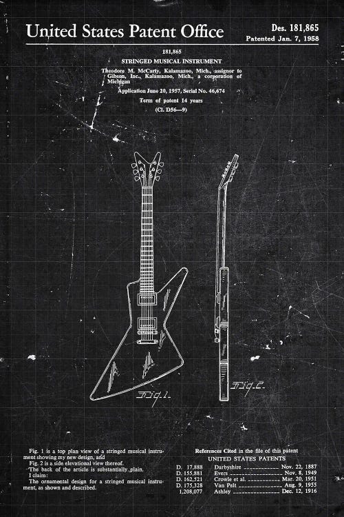 Gibson Explorer No. 181,865 by Joseph Fernando wall art
