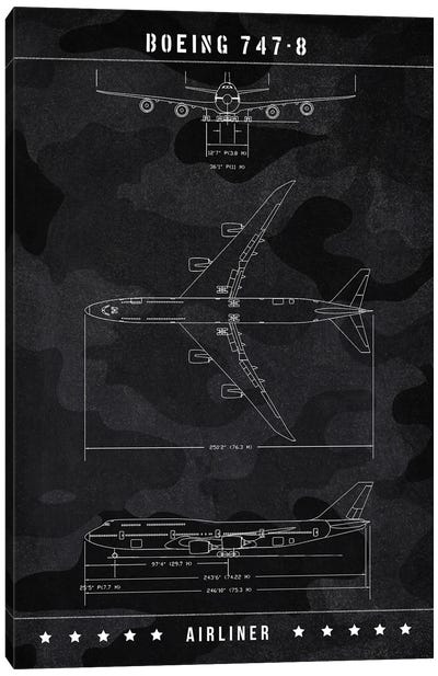Boeing 747-8 Canvas Art Print - Joseph Fernando