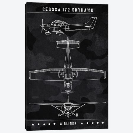 Cessna 172 Skyhawk Canvas Print #JFD380} by Joseph Fernando Art Print