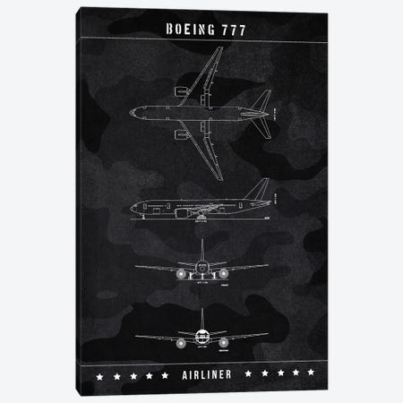 Boeing 777 Canvas Print #JFD381} by Joseph Fernando Art Print