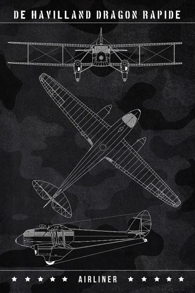 Aviation Blueprints: De Havilland Dragon Rapide by Joseph Fernando
