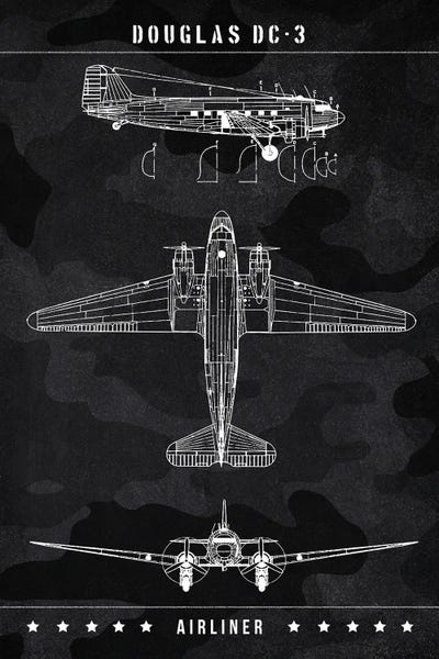 Douglas DC-3 by Joseph Fernando art print