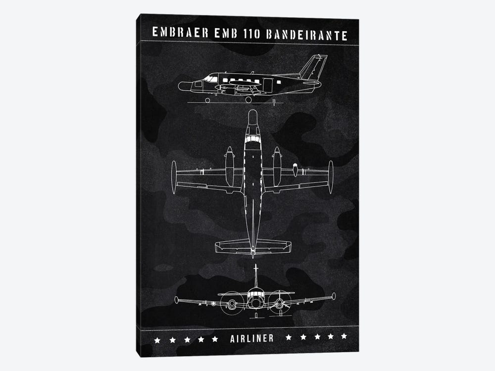 Embraer Emb 110 Bandeirante by Joseph Fernando 1-piece Canvas Art Print