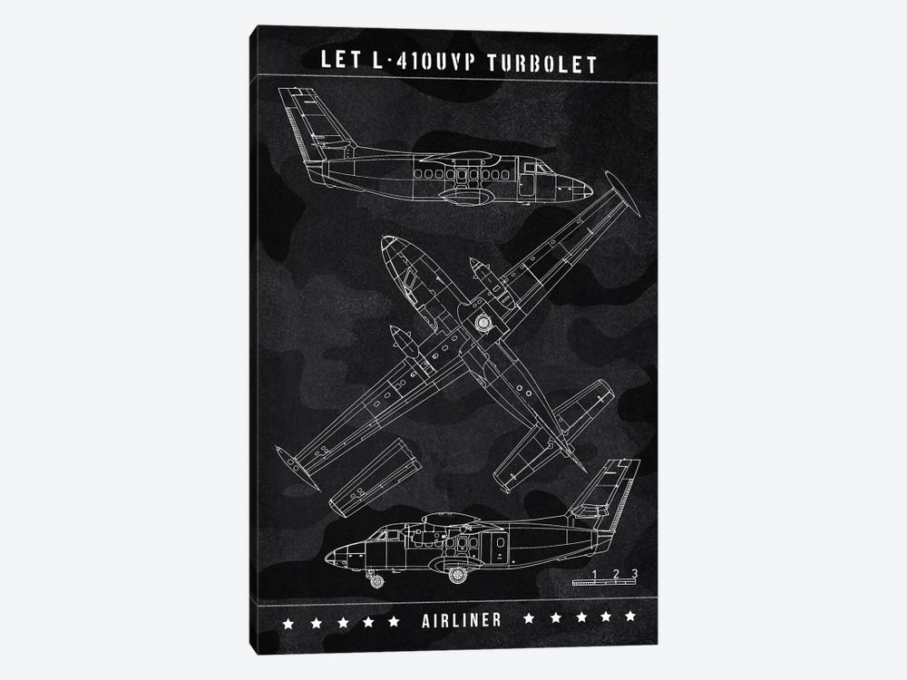 Let L-410Uvp Turbolet by Joseph Fernando 1-piece Canvas Art