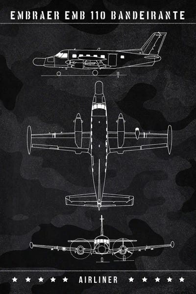 Embraer Emb by Joseph Fernando art print