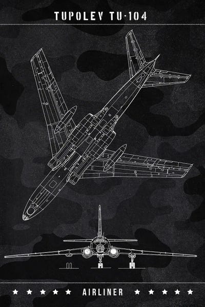 Aviation Blueprints: Tupolev Tu-104 by Joseph Fernando