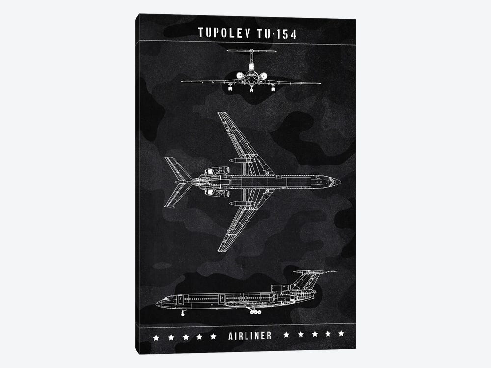 Tupolev Tu-154 by Joseph Fernando 1-piece Art Print