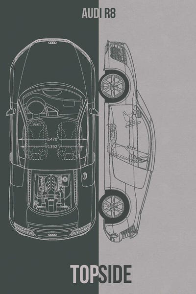 Automobile Blueprints: Audi R8 by Joseph Fernando