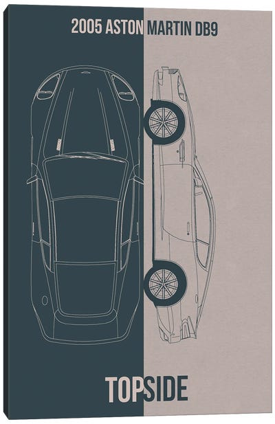 2005 Aston Martin Db9 Canvas Art Print - Automobile Blueprints