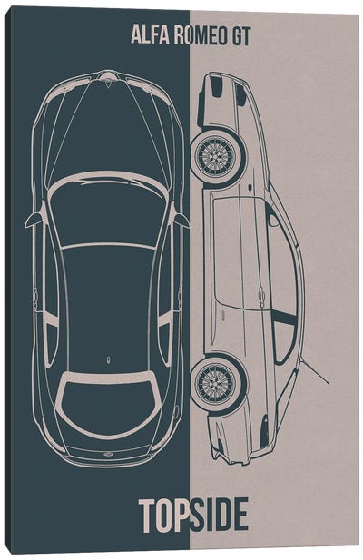 Alfa Romeo Gt Canvas Art Print - Automobile Blueprints