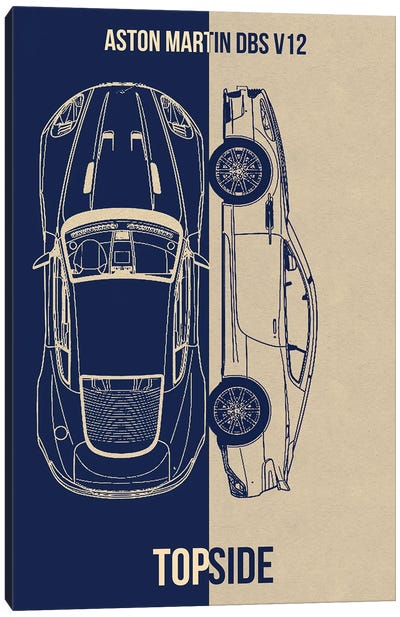 Aston Martin Dbs 512 Canvas Art Print - Automobile Blueprints
