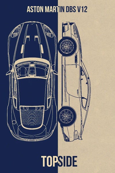 Automobile Blueprints: Aston Martin Dbs 512 by Joseph Fernando