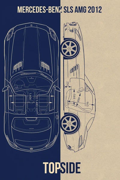 Automobile Blueprints: Mercedes-Benz Sls Amg by Joseph Fernando