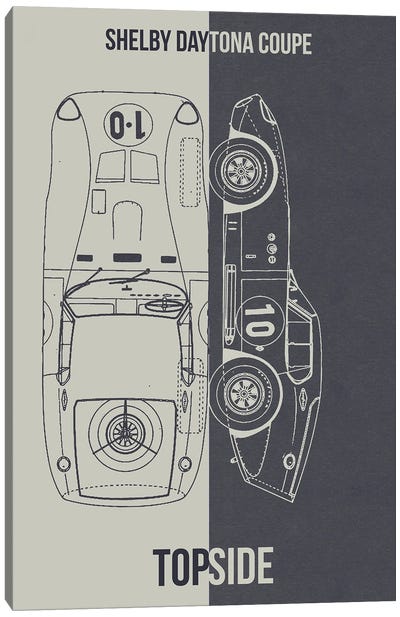 Shelby Daytona Canvas Art Print - Automobile Blueprints
