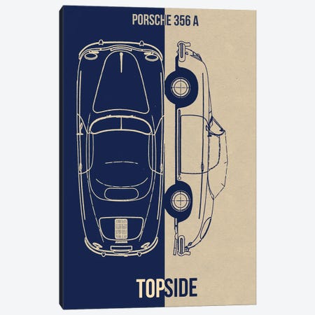 Porsche 356 A Canvas Print #JFD423} by Joseph Fernando Canvas Art