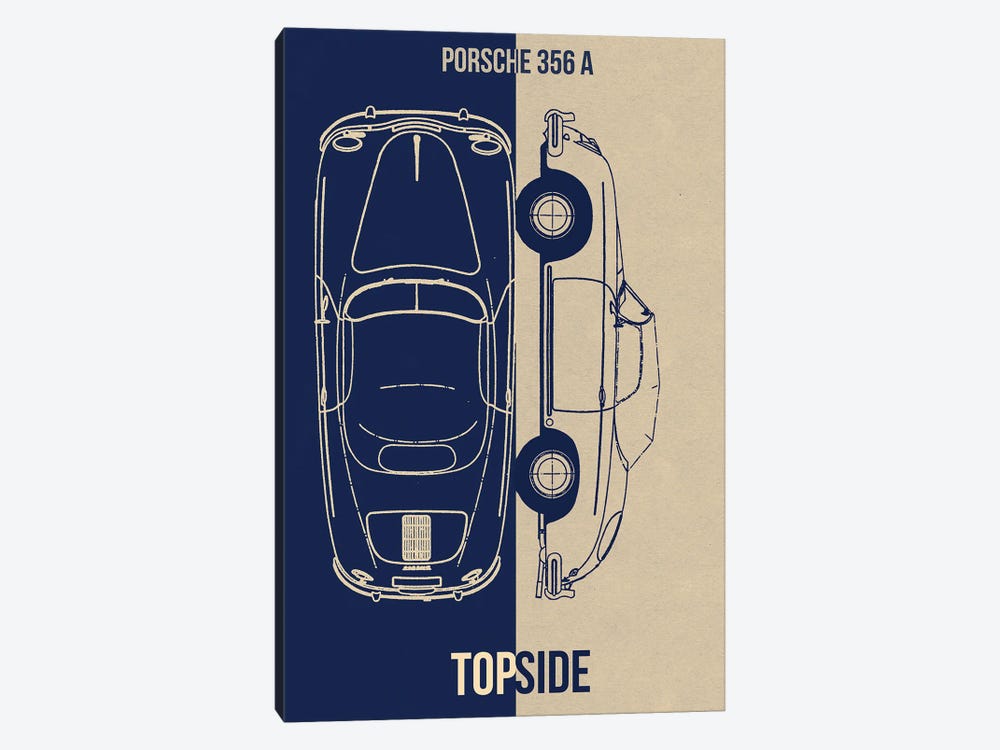 Porsche 356 A by Joseph Fernando 1-piece Canvas Art