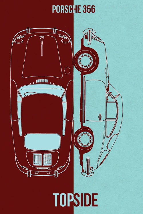 Porsche 356 by Joseph Fernando wall art