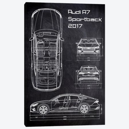 Audi A7 Sportback 2017 Canvas Print #JFD454} by Joseph Fernando Canvas Wall Art