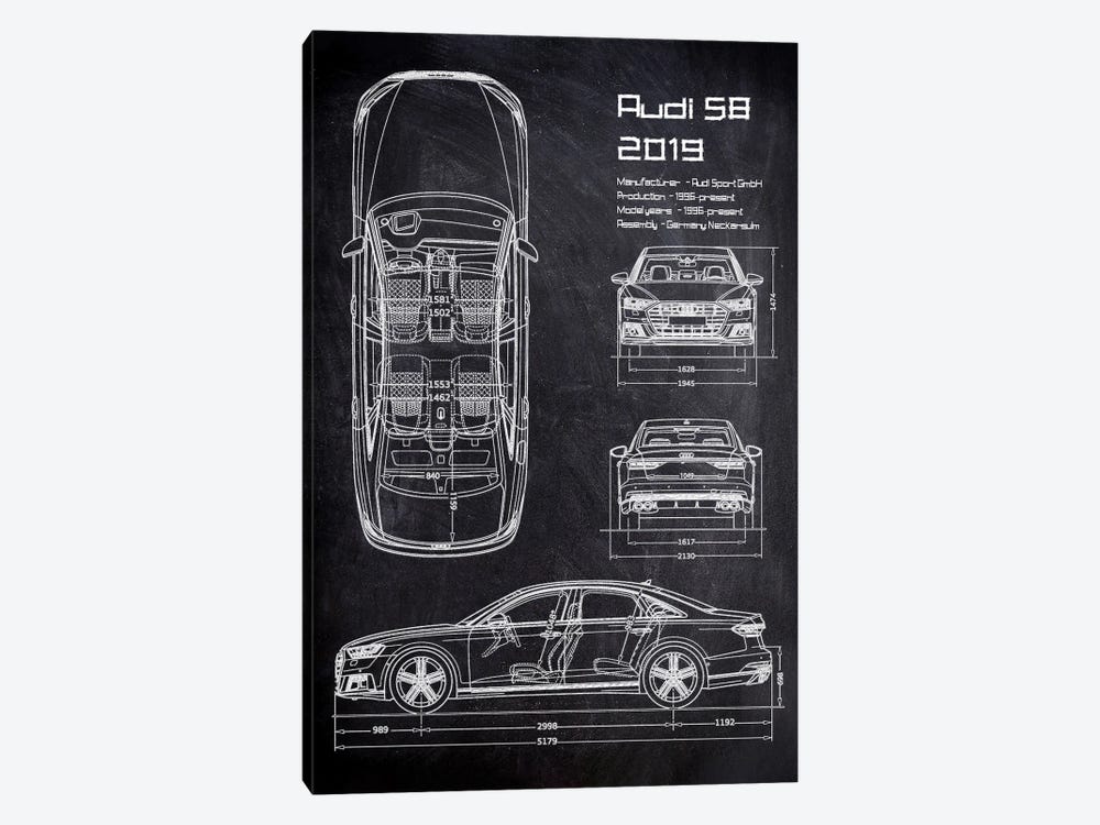 Audi S8 by Joseph Fernando 1-piece Art Print