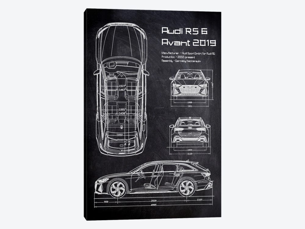 Audi Rs 6 Avant 2019 by Joseph Fernando 1-piece Canvas Artwork