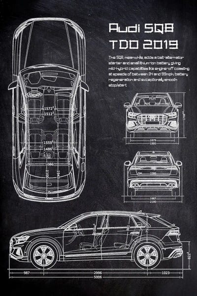 Automobile Blueprints: Audi Sq8 Tdo 2019 by Joseph Fernando