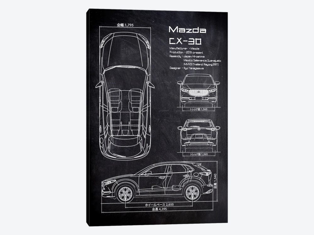 Mazda CX-30 by Joseph Fernando 1-piece Canvas Wall Art