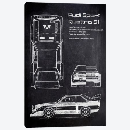 Audi Sport Quattro S1 Canvas Print #JFD472} by Joseph Fernando Canvas Art Print