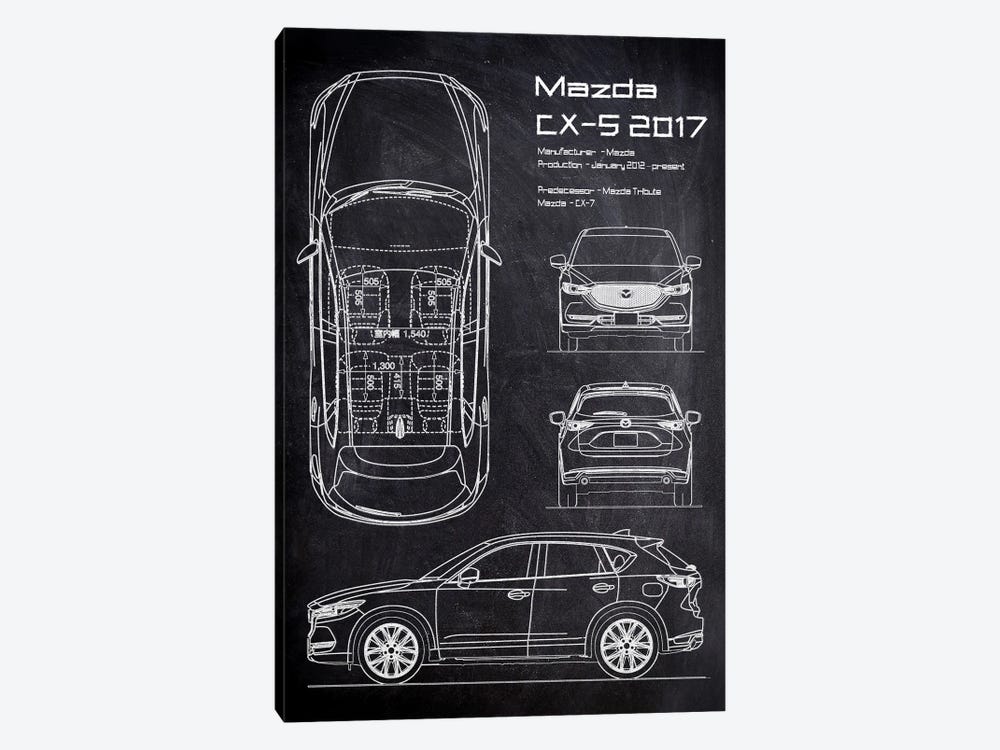 Mazda CX-5 2017 by Joseph Fernando 1-piece Canvas Wall Art