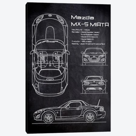 Mazda MX-5 Miata Canvas Print #JFD476} by Joseph Fernando Canvas Art