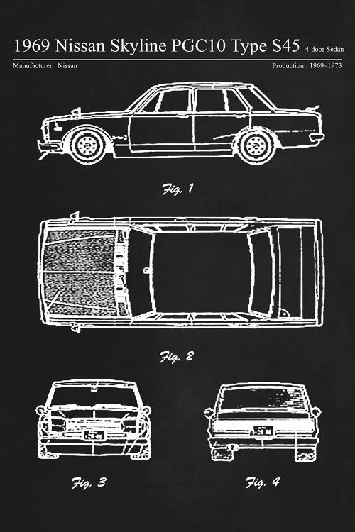 1969 Nissan Skyline PGC10 Type S45 4 Door Sedan