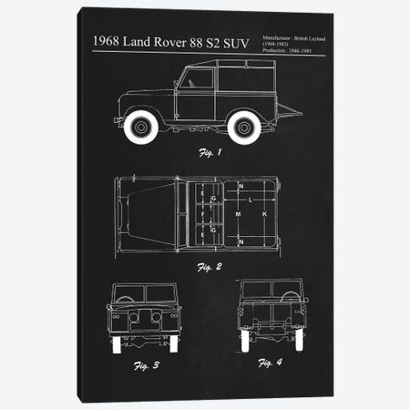 1968 Land Rover 88 S2 SUV Canvas Print #JFD65} by Joseph Fernando Art Print