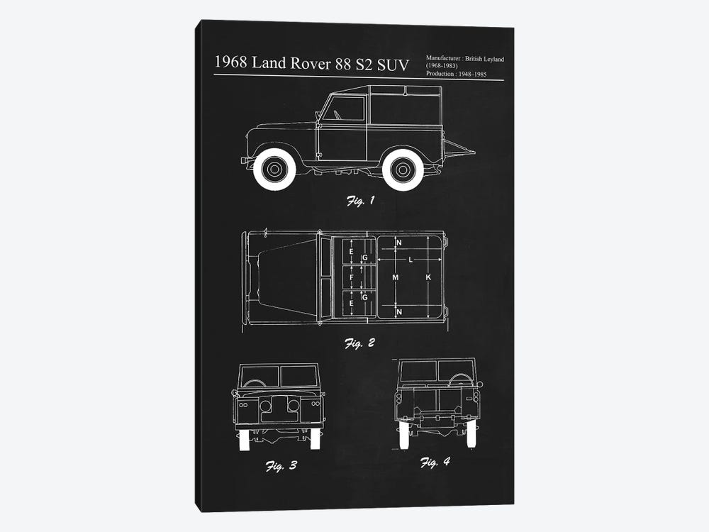 1968 Land Rover 88 S2 SUV by Joseph Fernando 1-piece Art Print
